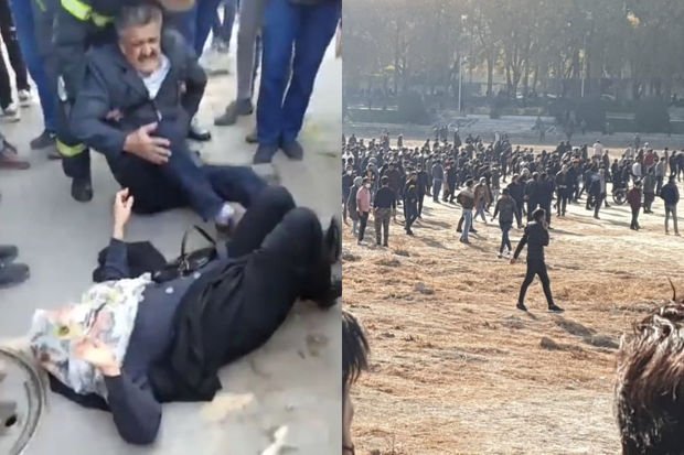 İran polisi bir neçə etirazçını QƏTLƏ YETİRDİ - VİDEO